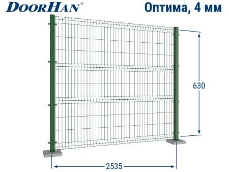 Купить 3D заборную секцию ДорХан 2535×630 мм в Казани от 945 руб.